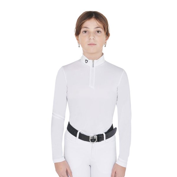 POLO BAMBINA ZIP MANICA LUNGA MODELLO ANAHID