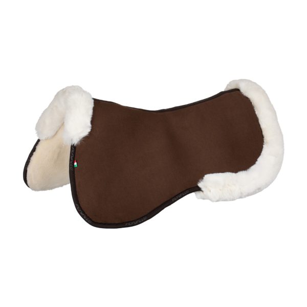 POCKET & MEMORY FOAM HALF PAD W/RISERS FULL SHEEPSKIN