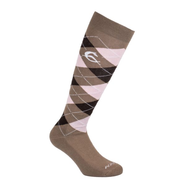 ACAVALLO COTTON SOCKS W/DIAMOND