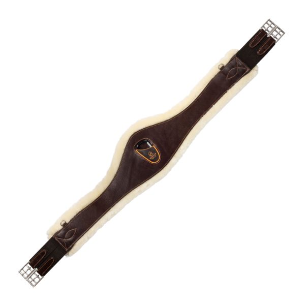 LEATHER ANATOMIC GIRTH W/REMOVABLE ECOWOOL LINING