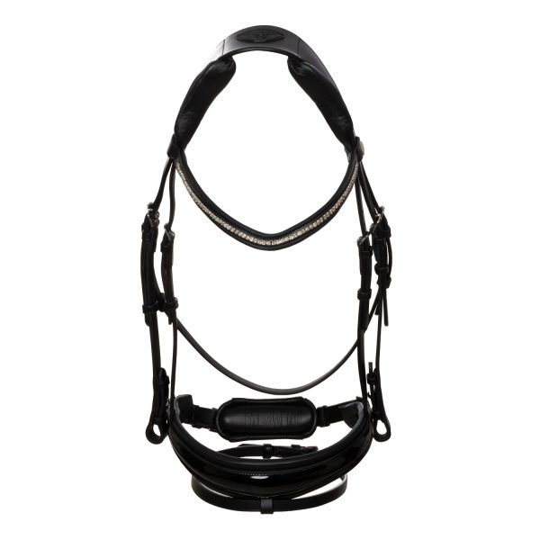 IMPRESSIONE HANNOVERIAN PULL BACK NOSEBAND ANATOMIC LEATHER BRIDLE - immagine 3