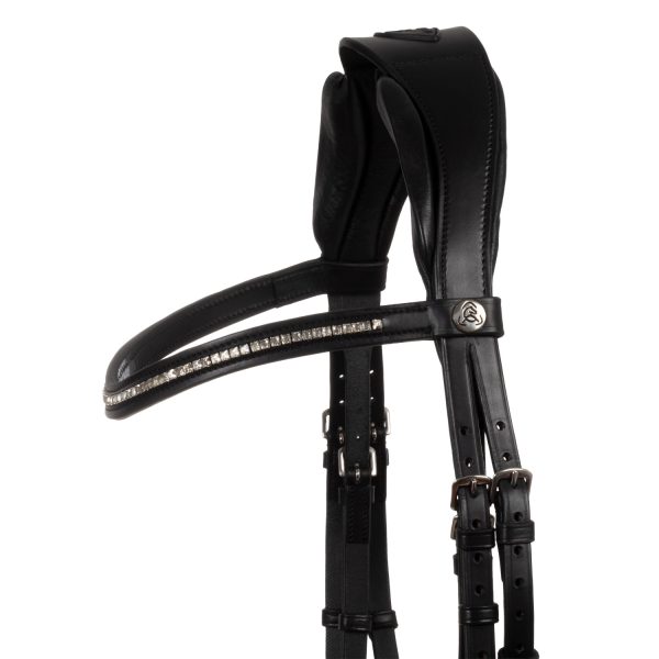 IMPRESSIONE HANNOVERIAN PULL BACK NOSEBAND ANATOMIC LEATHER BRIDLE - immagine 5