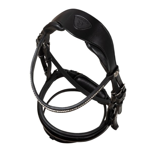 IMPRESSIONE HANNOVERIAN PULL BACK NOSEBAND ANATOMIC LEATHER BRIDLE - immagine 9