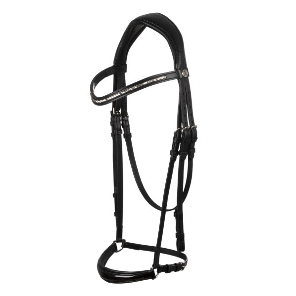 DAMA DROP NOSEBAND SOFT ANATOMIC LEATHER BRIDLE - immagine 2