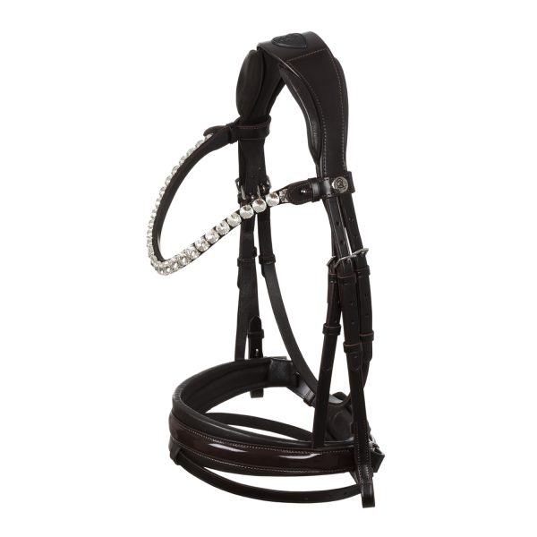 OPHELIA STRAIGHT NOSEBAND ANATOMIC LEATHER BRIDLE - immagine 18