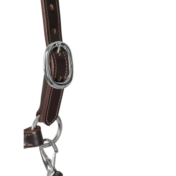 LEATHER HALTER W/ERGONOMIC POLLGUARD - ROPE NOSEBAND - immagine 12