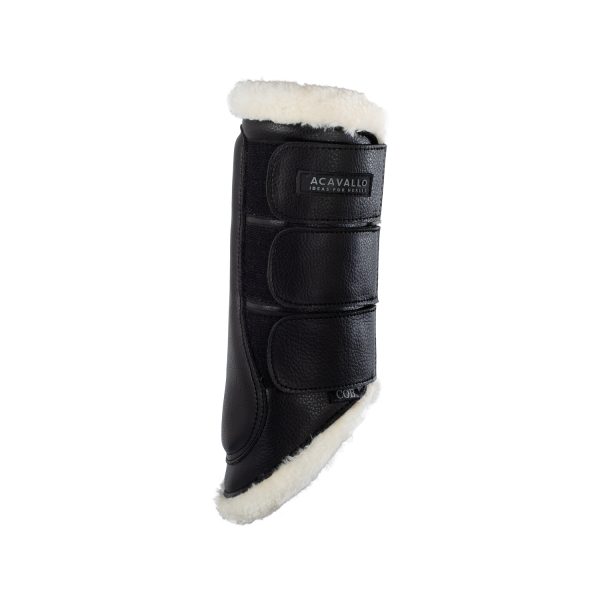 ACAVALLO ECO-LEATHER HIND BRUSHING HORSE BOOTS WITH TRIPLE VELCRO FASTEN - immagine 3