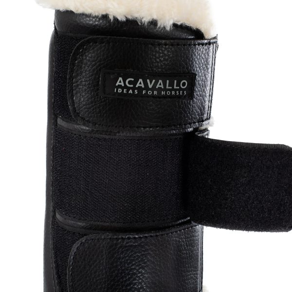 ACAVALLO ECO-LEATHER HIND BRUSHING HORSE BOOTS WITH TRIPLE VELCRO FASTEN - immagine 9