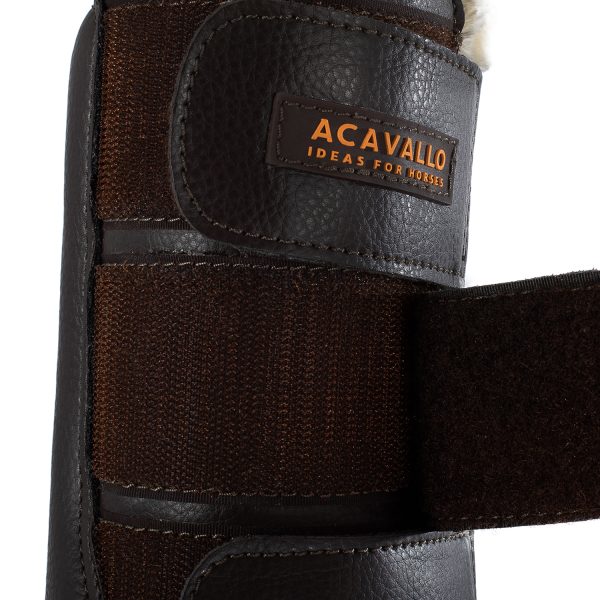 ACAVALLO ECO-LEATHER HIND BRUSHING HORSE BOOTS WITH TRIPLE VELCRO FASTEN - immagine 17