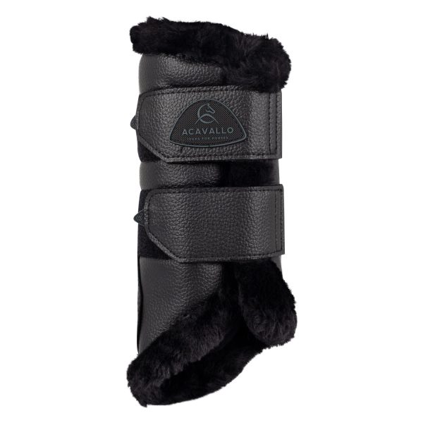 ACAVALLO FRONT BRUSHING HORSE BOOTS W/SYNTHETIC FUR W/DOUBLE VELCRO - immagine 3