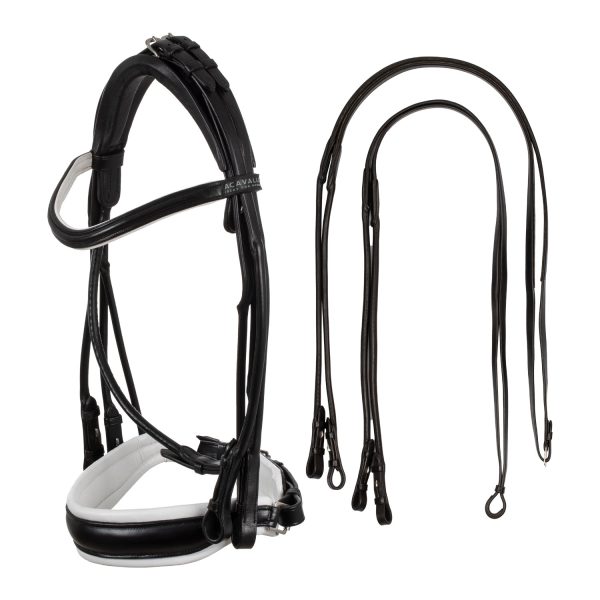 PARNASO ROLLED LEATHER DOUBLE REINS BRIDLE - immagine 2