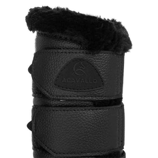 ACAVALLO HIND BRUSHING HORSE BOOTS W/SYNTHETIC FUR W/TRIPLE VELCRO - immagine 8