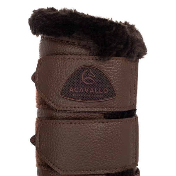 ACAVALLO HIND BRUSHING HORSE BOOTS W/SYNTHETIC FUR W/TRIPLE VELCRO - immagine 15