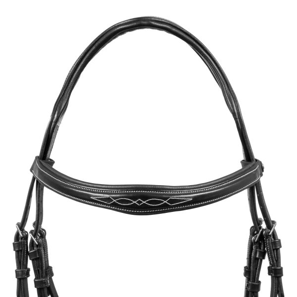 FANCY STICHED ANATOMIC LEATHER BRIDLE - immagine 4