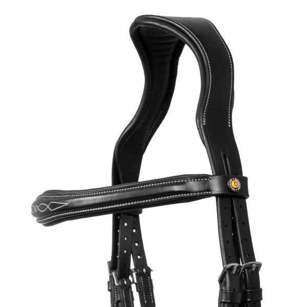 FANCY STICHED ANATOMIC LEATHER BRIDLE - immagine 5