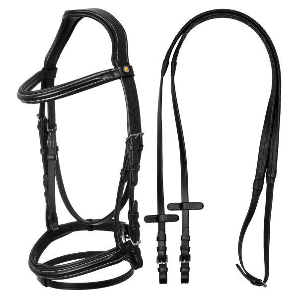 RAISED AND PADDED ANATOMIC LEATHER BRIDLE - immagine 2