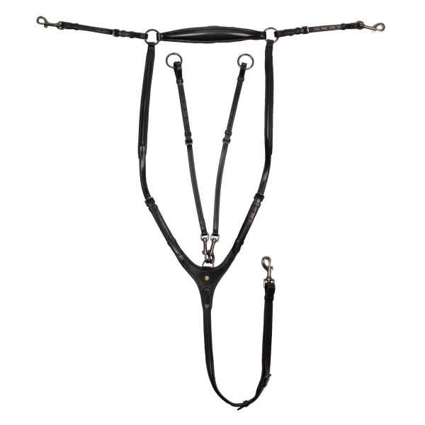 BREASTPLATE WITH REMOVABLE MARTINGALE BLACK FITTING