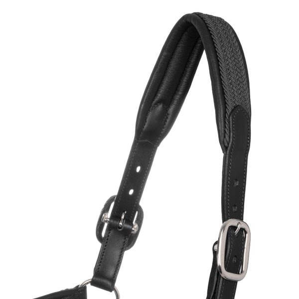 LEATHER HALTER WITH BRAIDED NYLON INSERTS - immagine 6