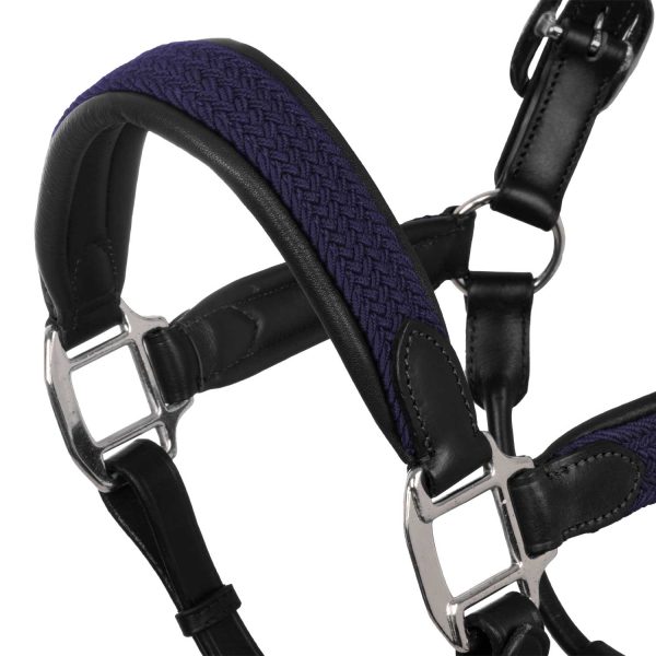 LEATHER HALTER WITH BRAIDED NYLON INSERTS - immagine 9