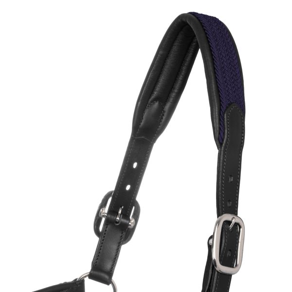 LEATHER HALTER WITH BRAIDED NYLON INSERTS - immagine 11