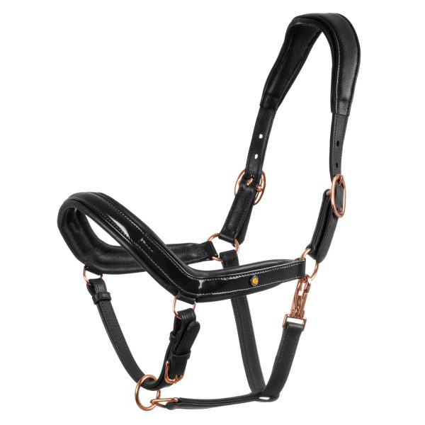 ANATOMIC LEATHER HALTER WITH ROSEGOLD FITTING - immagine 2