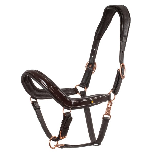 ANATOMIC LEATHER HALTER WITH ROSEGOLD FITTING - immagine 8