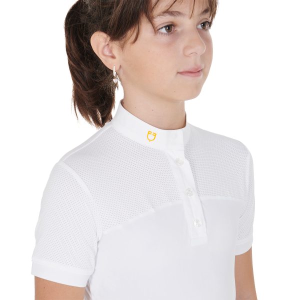 GIRL POLO SHIRT SS BUTTONS 1/2 MESH - immagine 4