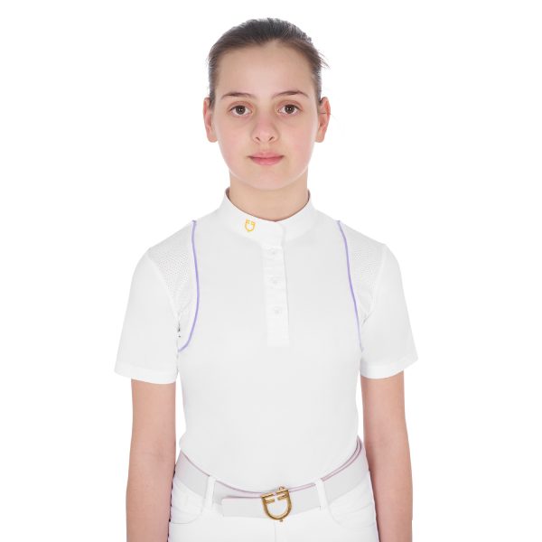 GIRL'S COMPETITION POLO SHIRT SS BUTTONS - immagine 2