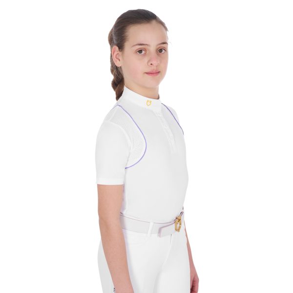 GIRL'S COMPETITION POLO SHIRT SS BUTTONS - immagine 5