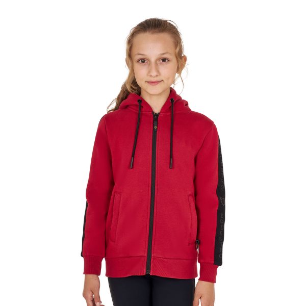 GIRL'S FULL ZIP HOODIE WITH INSIDE FLEECE