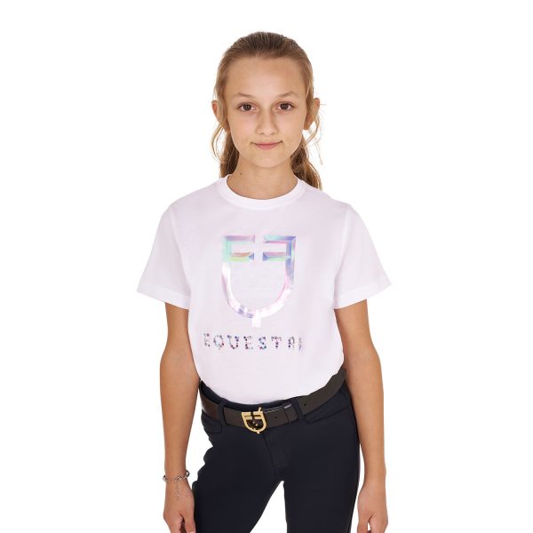 GIRL'S MULTICOLOR LOGO COTTON T-SHIRT