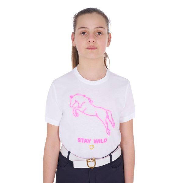 GIRLS' STAY WILD COTTON T-SHIRT - immagine 2