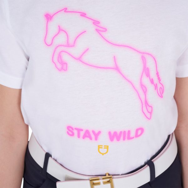 GIRLS' STAY WILD COTTON T-SHIRT - immagine 4