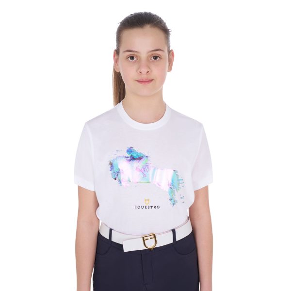 GIRLS' INTERFERENCE JUMP COTTON T-SHIRT