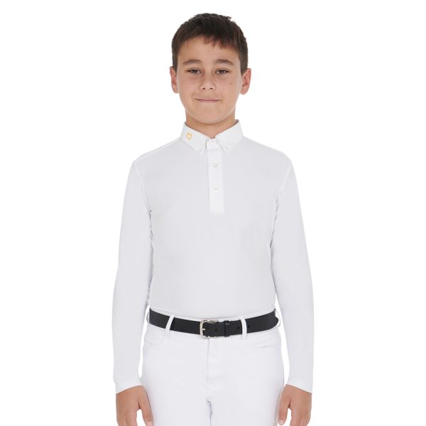 POLO BAMBINO EQUESTRO MANICA LUNGA MODELLO WARM+ - immagine 2