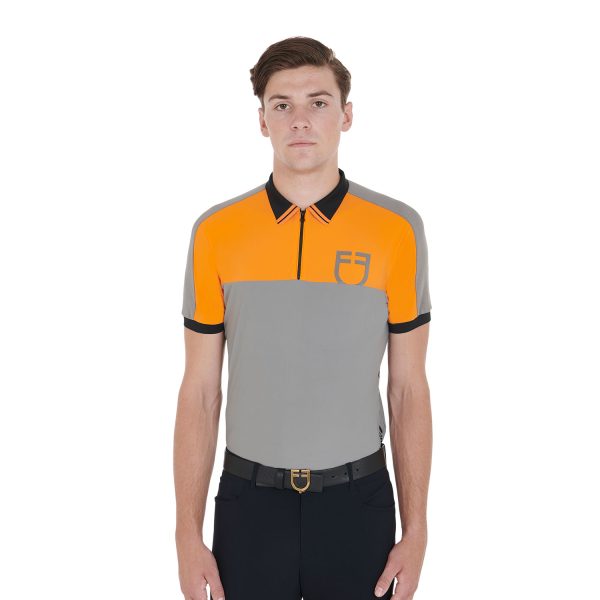 MEN'S TRAINING BICOLOR POLO SHIRT SS ZIP - immagine 35