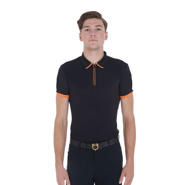 MEN'S TRAINING POLO SHIRT SS ZIP