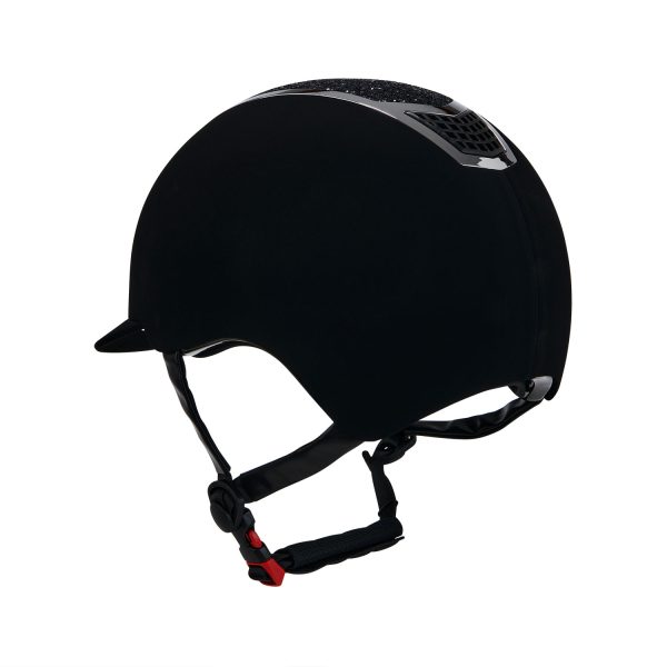 CASCO EQUESTRO MODELLO ECLIPSE STONE VELVET ROWEL FITTING - immagine 3