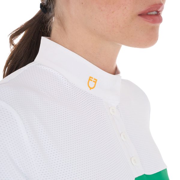 WOMAN POLO SHIRT SS BUTTONS 1/2 MESH - immagine 4