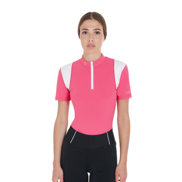 WOMEN'S TRAINING POLO SHIRT SS ZIP