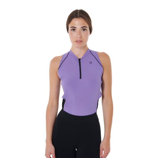 WOMEN'S CUT OUT POLO TRAINING W/O SLEEVES