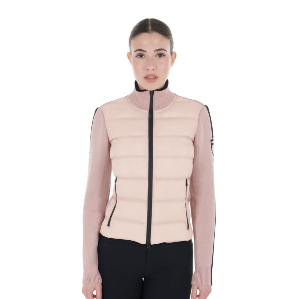 WOMEN'S FULL ZIP HYBRID NYLON+ KNIT JACKET