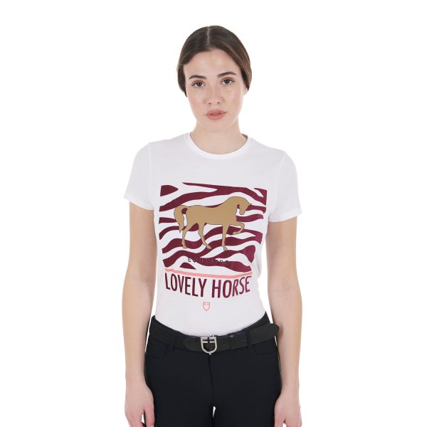 WOMEN'S LOVELY HORSE COTTON T-SHIRT