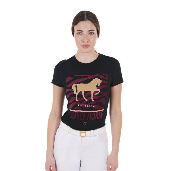 WOMEN'S LOVELY HORSE COTTON T-SHIRT - immagine 2