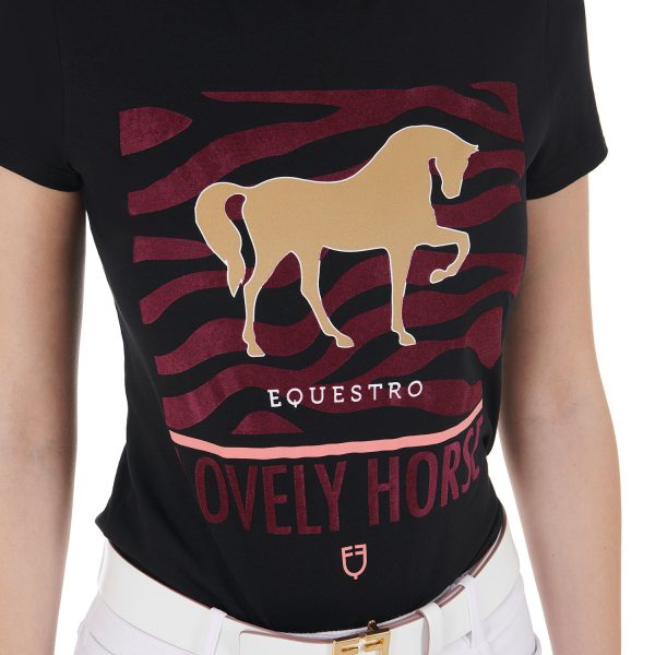 WOMEN'S LOVELY HORSE COTTON T-SHIRT - immagine 4