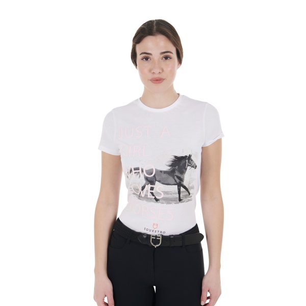 WOMEN'S HORSE LOVER COTTON T-SHIRT