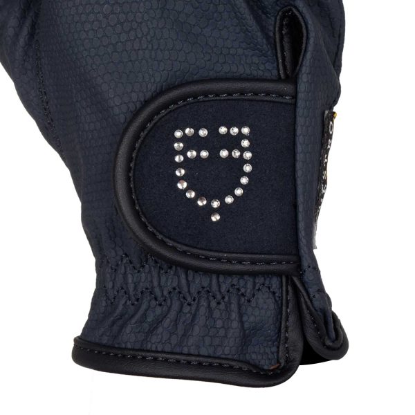 WOMEN'S SPECIAL SOFT EMBOSSED SYNTHETIC GRIP GLOVES WITH STRASS - immagine 9