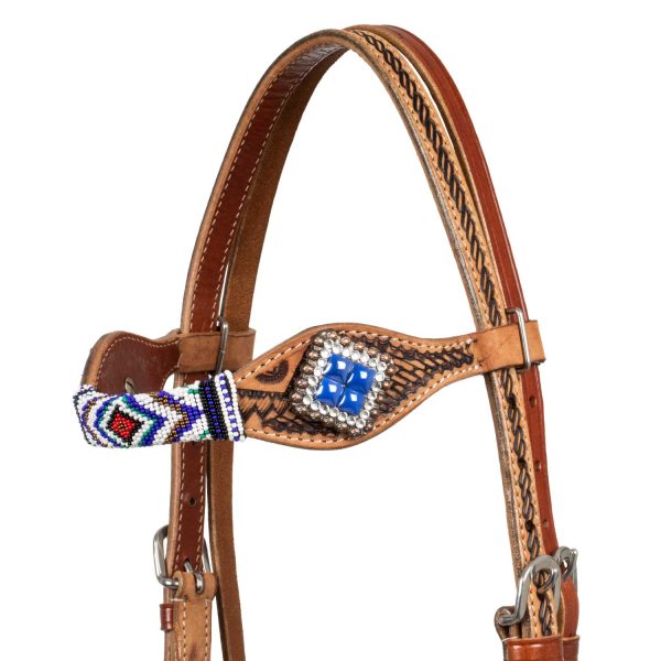 BRIDLE WITH BLUE DIAMOND DECORATIONS - immagine 3