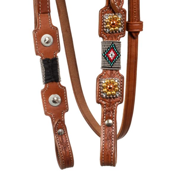 BRIDLE WITH NAVAJO BEADED DECORATIONS - immagine 5