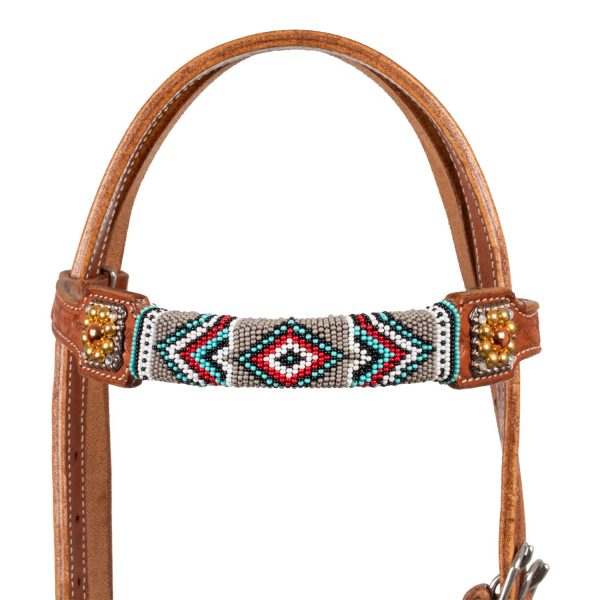 BRIDLE WITH NAVAJO BEADED DECORATIONS - immagine 6